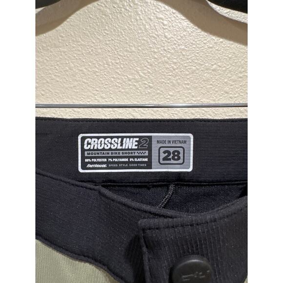 Fasthouse Crossline 2.0 Short - Dust Olive size 28 NEW - Picture 2 of 4